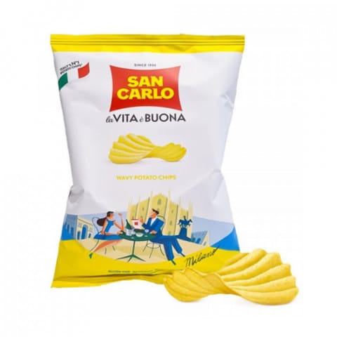 MIA Food Service SAN CARLO CHIPS WAVY 20X50GR SAN CARLO CHIPS WAVY 20X50GR