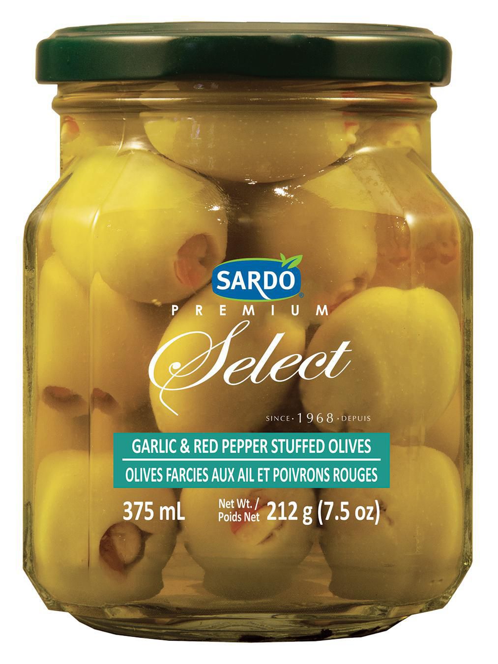 SARDO OLIVES STUFFED WITH GARLIC & RED PEPPER 250ML