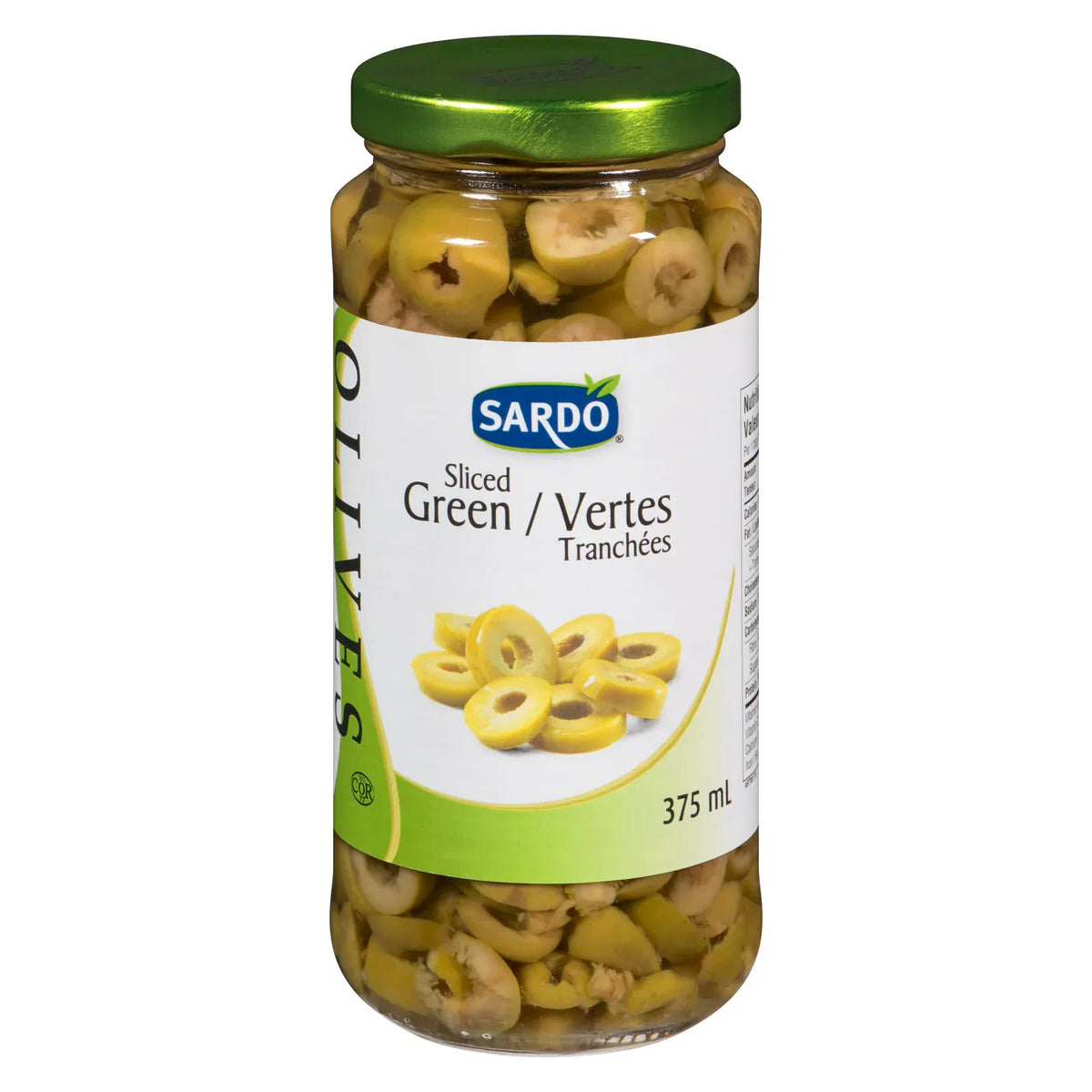 MIA Food Service SARDO SLICED GREEN OLIVES 375ML SARDO SLICED GREEN OLIVES 375ML