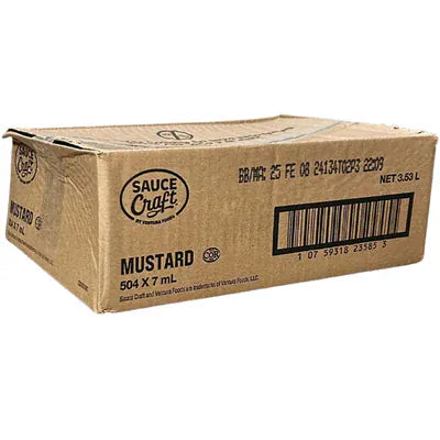 Mia Food SAUCE CRAFT MUSTARD PORTIONS 500X7ML SAUCE CRAFT MUSTARD PORTIONS 500X7ML