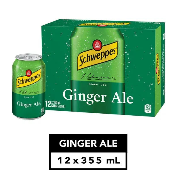 SCHWEPPES GINGERALE CANS 12X355ML
