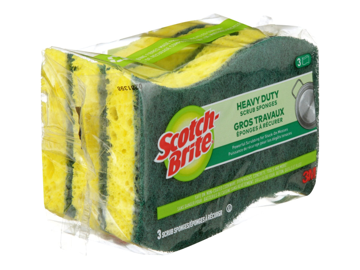MIA Food Service SCOTCH BRITE HEAVY DUTY SCRUB SPONGES 3EA SCOTCH BRITE HEAVY DUTY SCRUB SPONGES 3EA