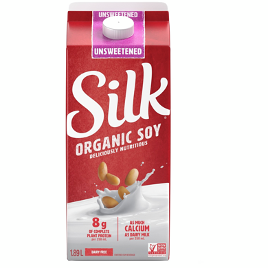 SILK SOY UNSWEETENED MILK 1.89L