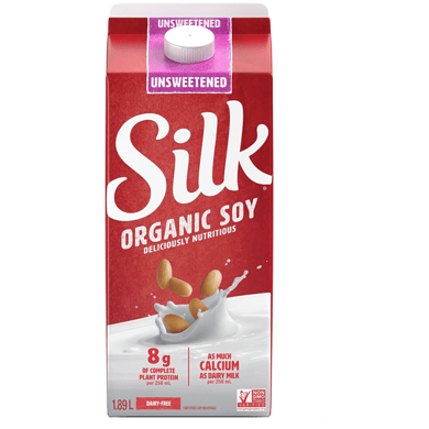 SILK SOY UNSWEETENED MILK 1.89L
