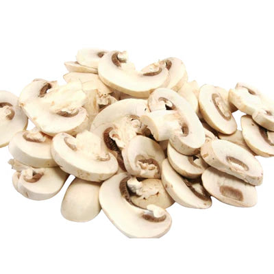 FRESH BLANCHED SLICED MUSHROOMS 15LB