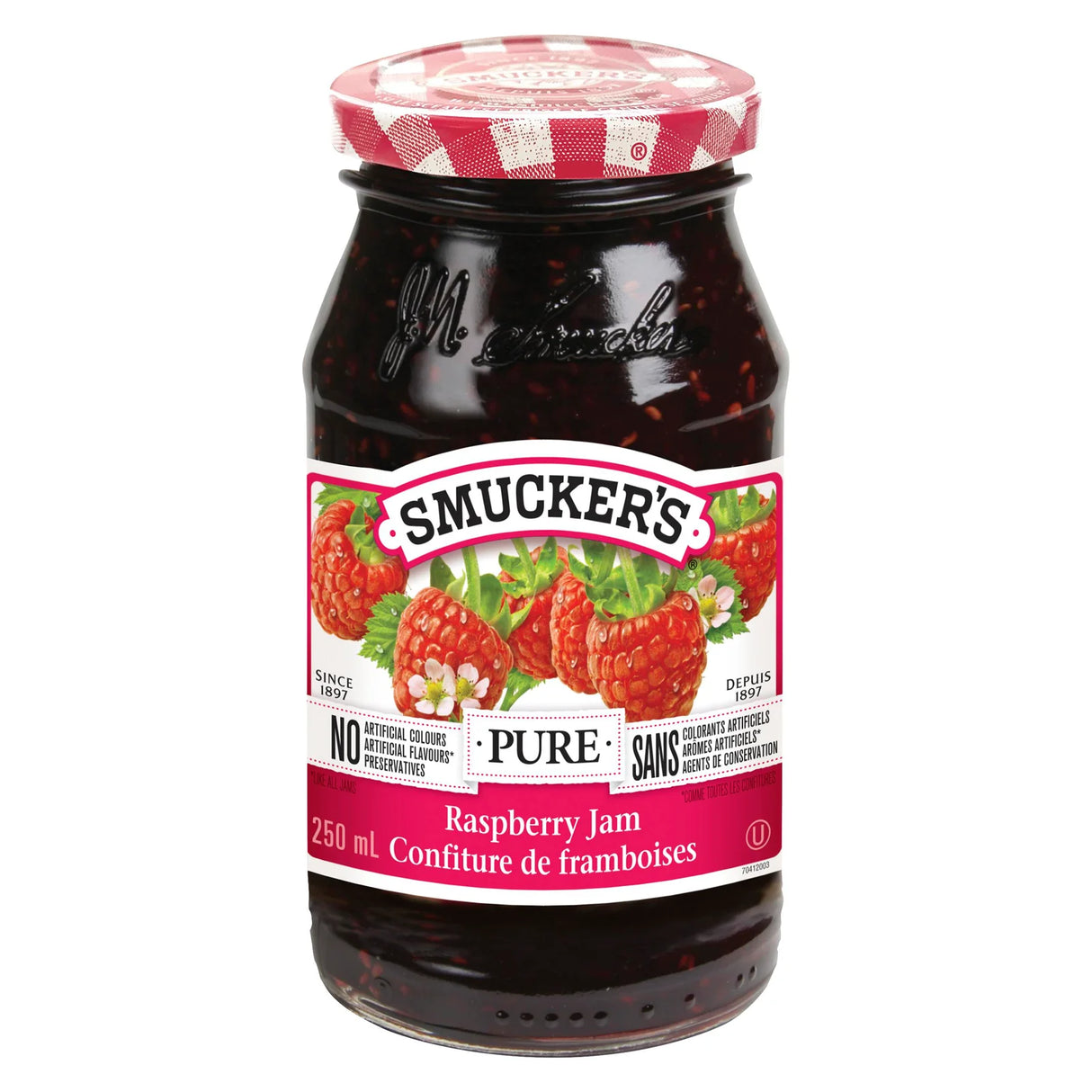 SMUCKERS PURE RASPBERRY JAM 250ML