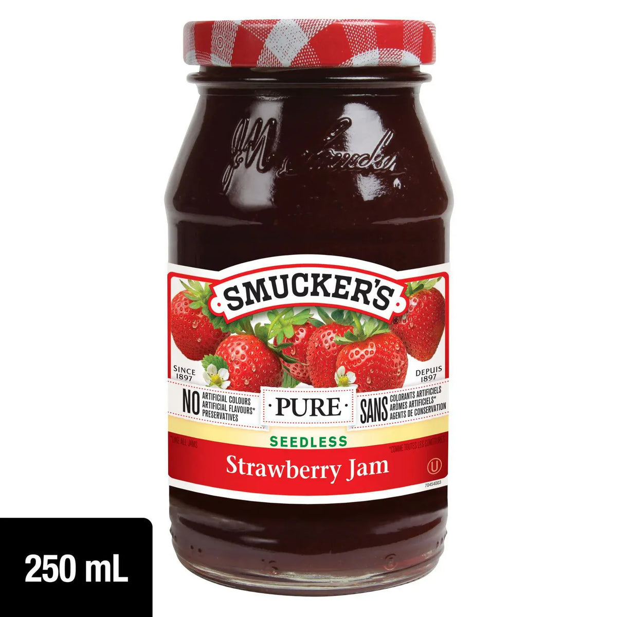 MIA Food Service SMUCKERS PURE SEEDLESS STRAWBERRY JAM 250ML SMUCKERS PURE SEEDLESS STRAWBERRY JAM 250ML