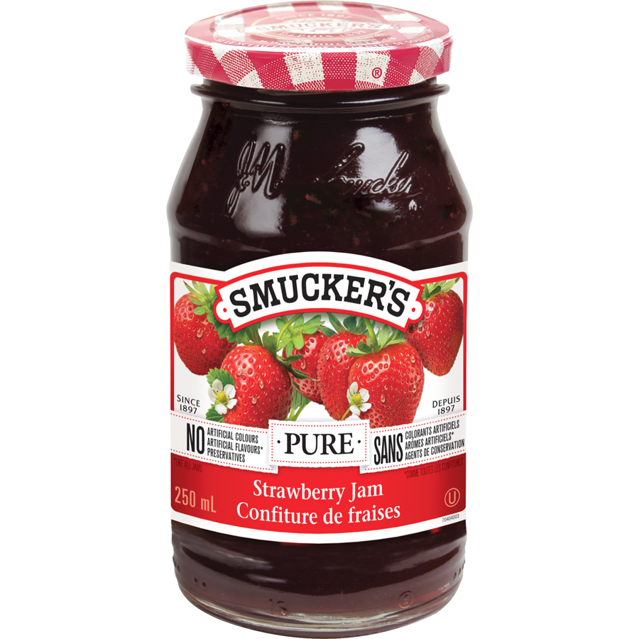 SMUCKERS PURE STRAWBERRY JAM 250ML