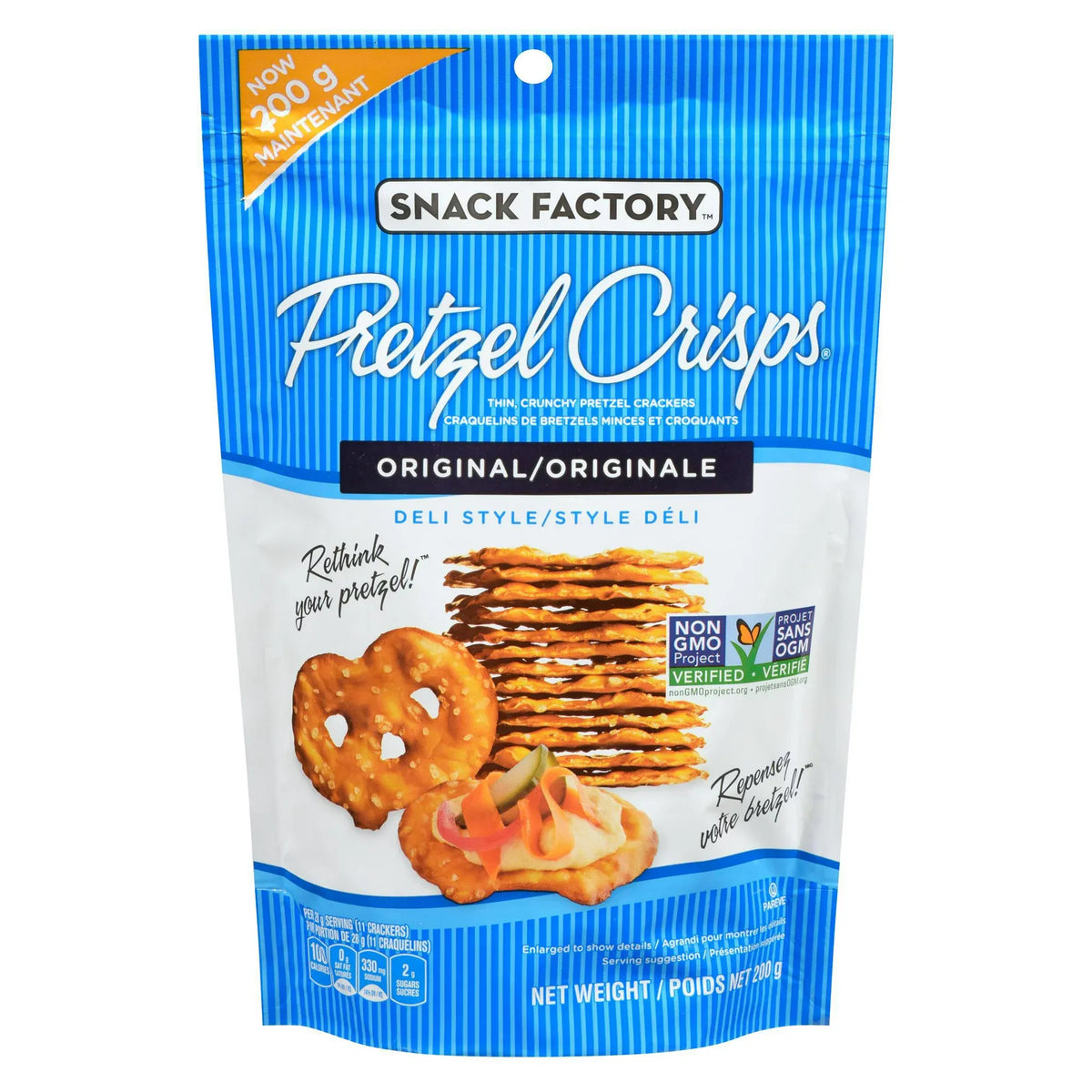 MIA Food Service SNACK FACTORY ORIGINAL PRETZEL CRISPS 200GR SNACK FACTORY ORIGINAL PRETZEL CRISPS 200GR