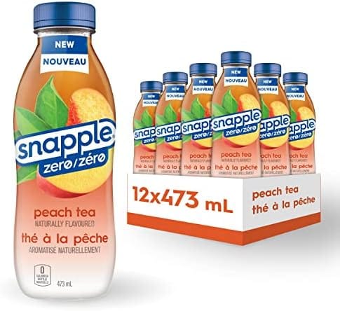 MIA Food Service SNAPPLE ZERO PEACH TEA 12X473ML SNAPPLE ZERO PEACH TEA 12X473ML