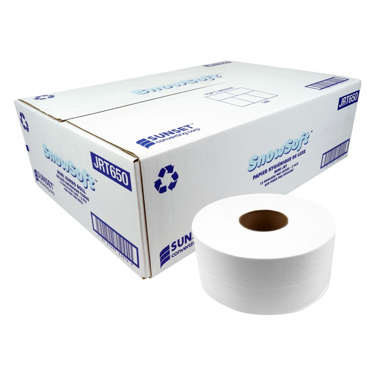 SNOW SOFT 2PLY MINI JRT TOILET PAPER 12X650FT