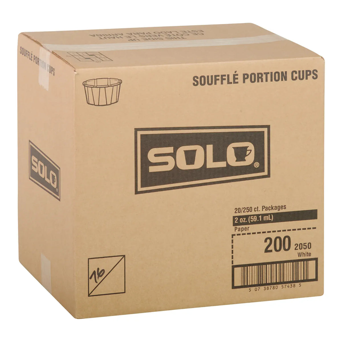 MIA Food Service SOLO 2OZ PAPER SOUFFLE CUPS 20X250EA SOLO 2OZ PAPER SOUFFLE CUPS 20X250EA