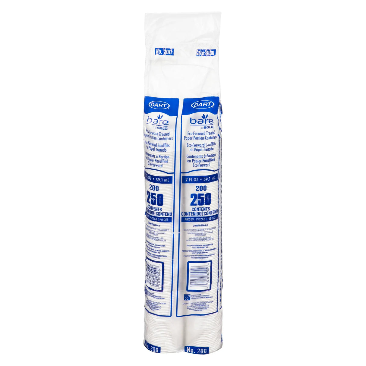 SOLO 2OZ PAPER SOUFFLE CUPS 250EA