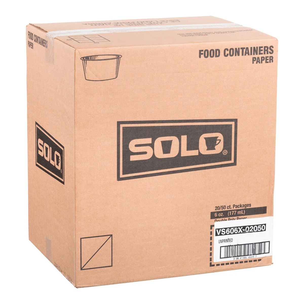 MIA Food Service SOLO 6OZ WHITE SOUP PAPER CONTAINERS 1000EA SOLO 6OZ WHITE SOUP PAPER CONTAINERS 1000EA