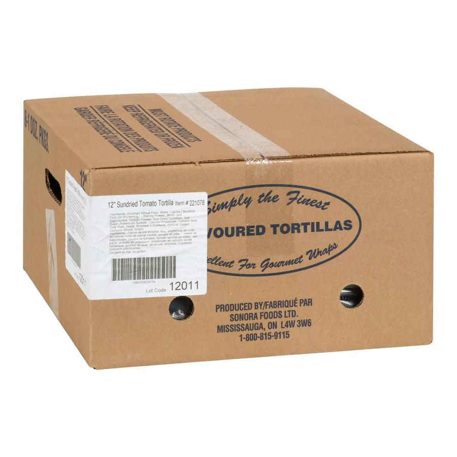 SONORA 12" SUNDRIED TOMATO TORTILLAS 96EA