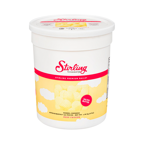 STIRLING CREAMERY SALTED BUTTERBALLS 18LB