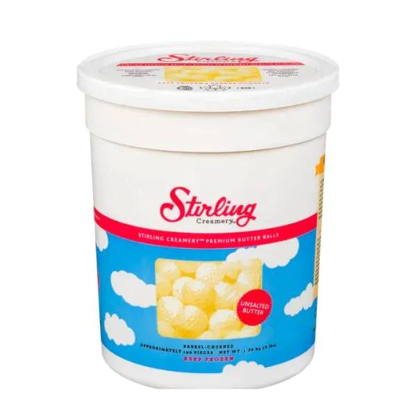 MIA Food Service STIRLING CREAMERY UNSALTED BUTTERBALLS 18LB STIRLING CREAMERY UNSALTED BUTTERBALLS 18LB