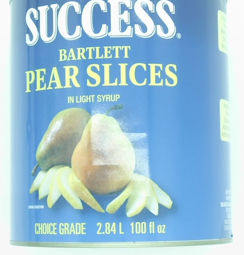 SUCCESS SLICED PEARS IN LIGHT SYRUP 6X100OZ