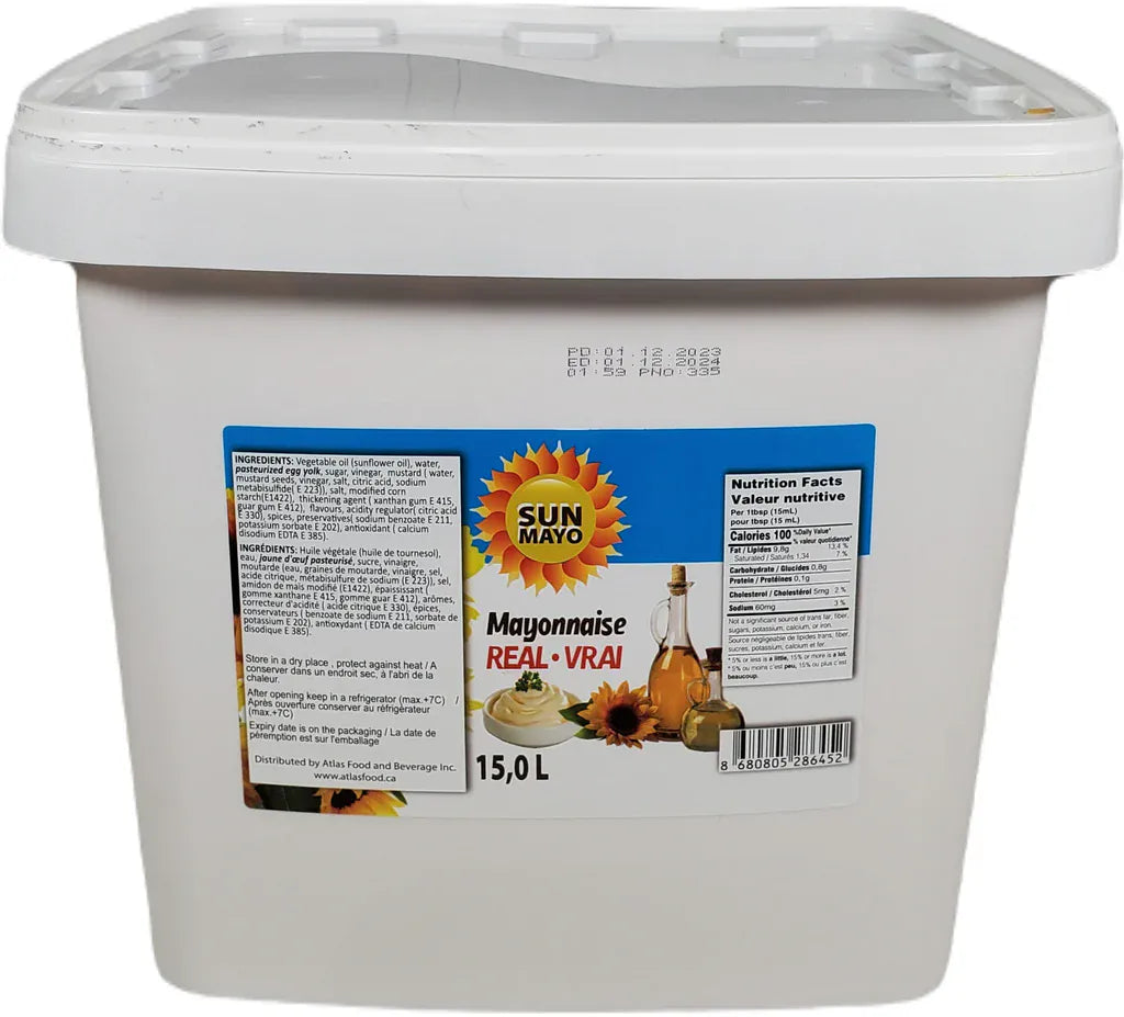 MIA Food Service SUNMAYO 72% MAYONNAISE 15L SUNMAYO 72% MAYONNAISE 15L