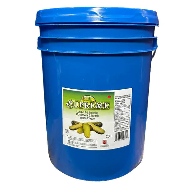 MIA Food Service SUPREME LONG CUT DILL PICKLES SLICED 20L SUPREME LONG CUT DILL PICKLES SLICED 20L