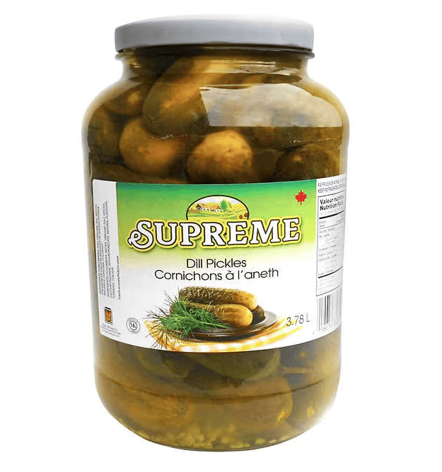 MIA Food Service SUPREME WHOLE DILL PICKLES 3.78L SUPREME WHOLE DILL PICKLES 3.78L