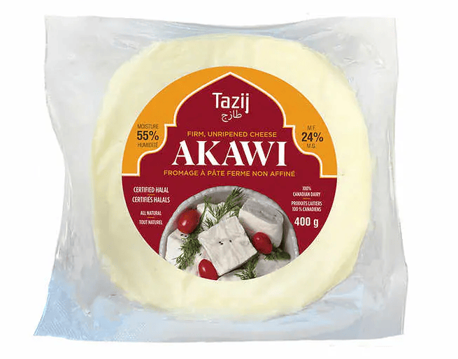 MIA Food Service TAZIJ AKAWIE FIRM CHEESE 400GR TAZIJ AKAWIE FIRM CHEESE 400GR