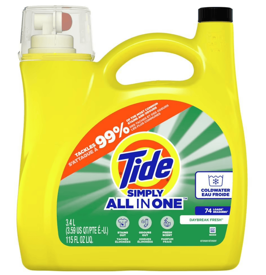 Mia Food Service TIDE SIMPLY ALL IN ONE DAYBREAK LIQUD LAUNDRY DETERGENT 3.4L TIDE SIMPLY ALL IN ONE DAYBREAK LIQUD LAUNDRY DETERGENT 3.4L