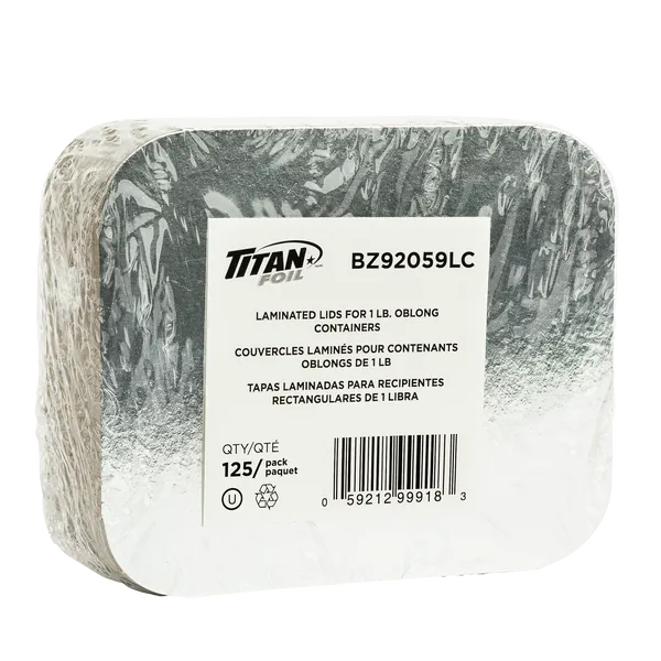 TITAN 1LB OBLONG FLAT LIDS 125EA