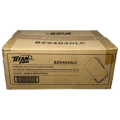 MIA Food Service TITAN 4LB OBLONG LIDS 25X10EA TITAN 4LB OBLONG LIDS 25X10EA