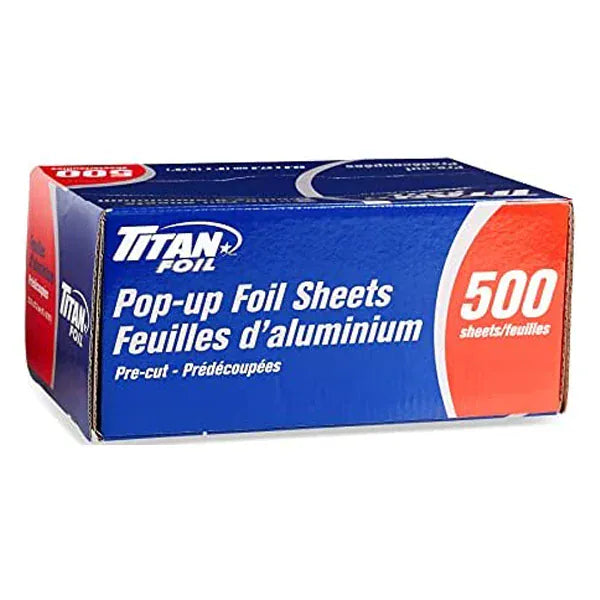 MIA Food Service TITAN POP UP FOIL SHEETS 500EA TITAN POP UP FOIL SHEETS 500EA