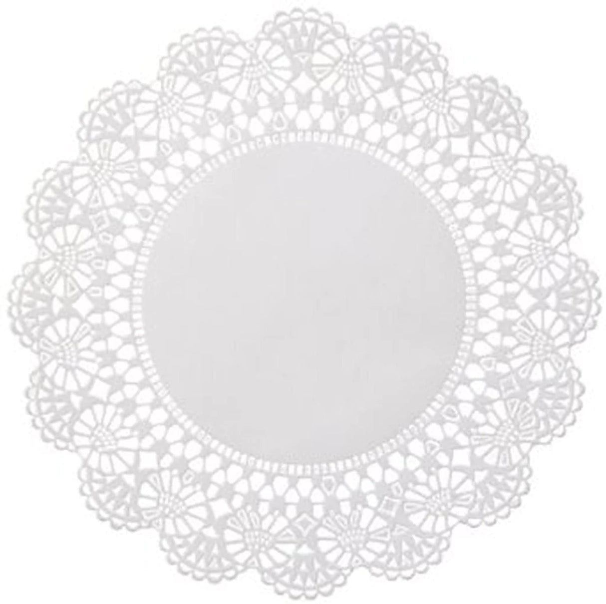 TOUCH 6" WHITE ROUND LACE DOILIES 4X250EA