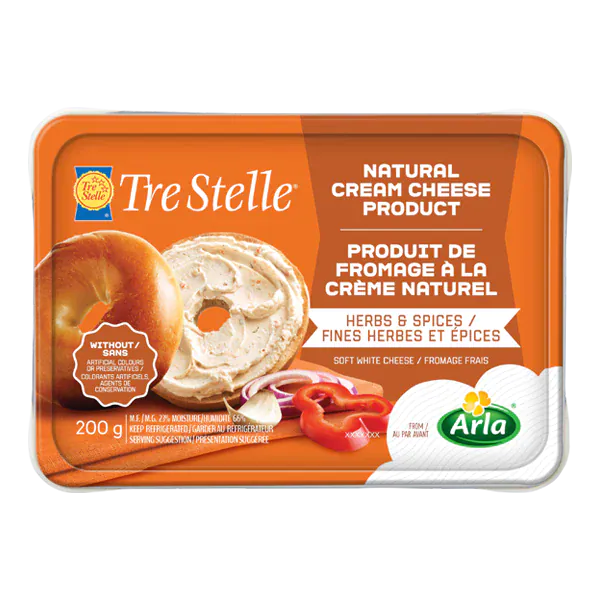 MIA Food Service TRE STELLE HERBS & SPICES CREAM CHEESE 200GR TRE STELLE HERBS & SPICES CREAM CHEESE 200GR