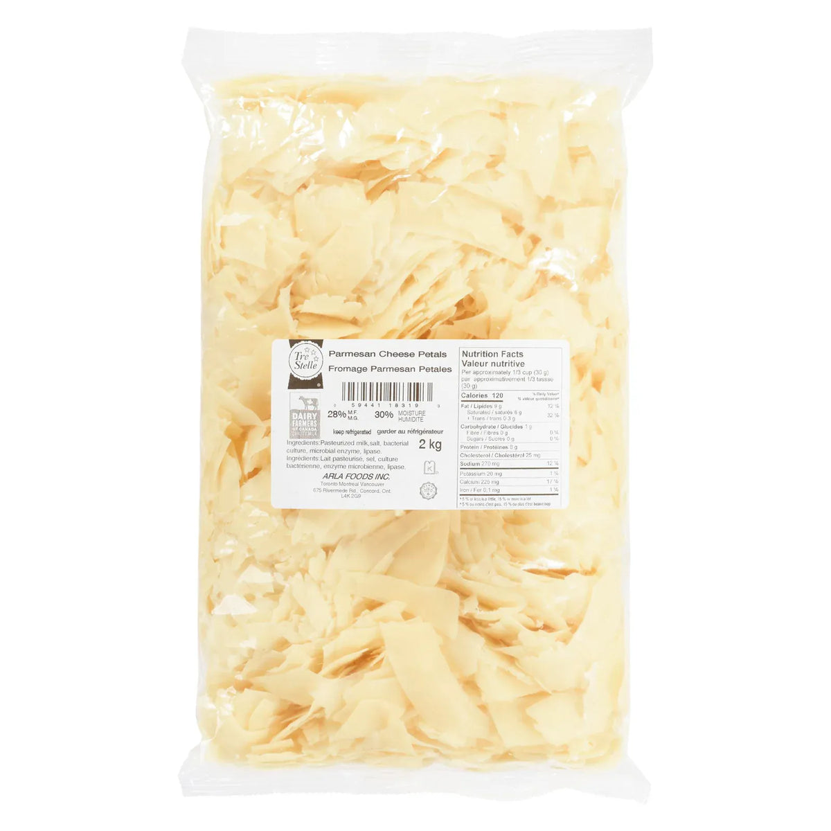 MIA Food Service TRE STELLE SHAVED PARMESAN CHEESE 2KG TRE STELLE SHAVED PARMESAN CHEESE 2KG