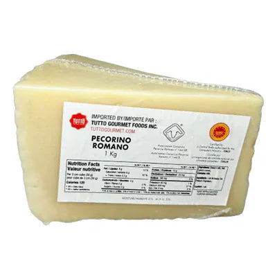 MIA Food Service TUTTO GOURMET PECORINO ROMANO CHEESE WEDGE PER KG TUTTO GOURMET PECORINO ROMANO CHEESE WEDGE PER KG