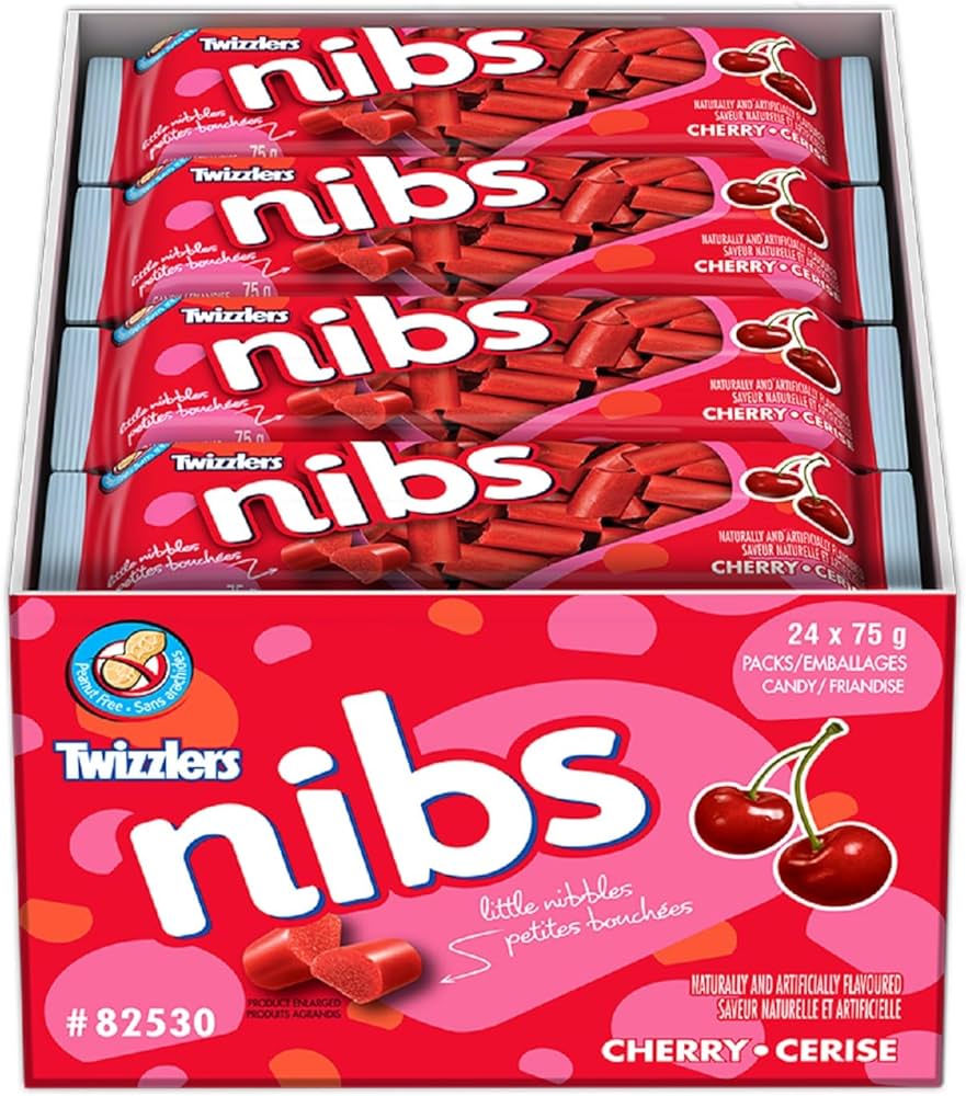 MIA Food Service TWIZZLERS NIBS CHERRY 24X75GR TWIZZLERS NIBS CHERRY 24X75GR