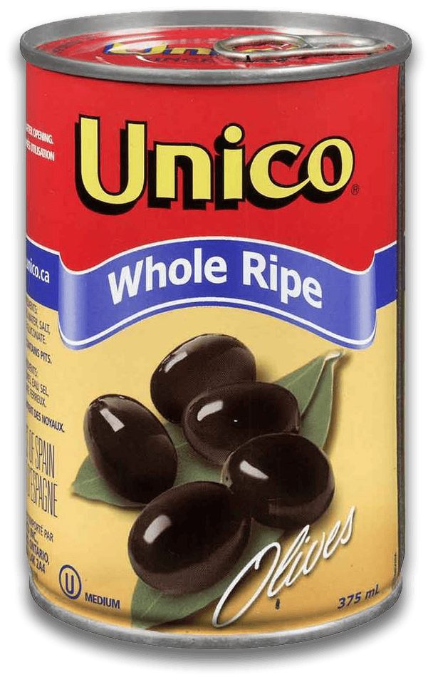 MIA Food Service UNICO BLACK RIPE OLIVES 375ML UNICO BLACK RIPE OLIVES 375ML