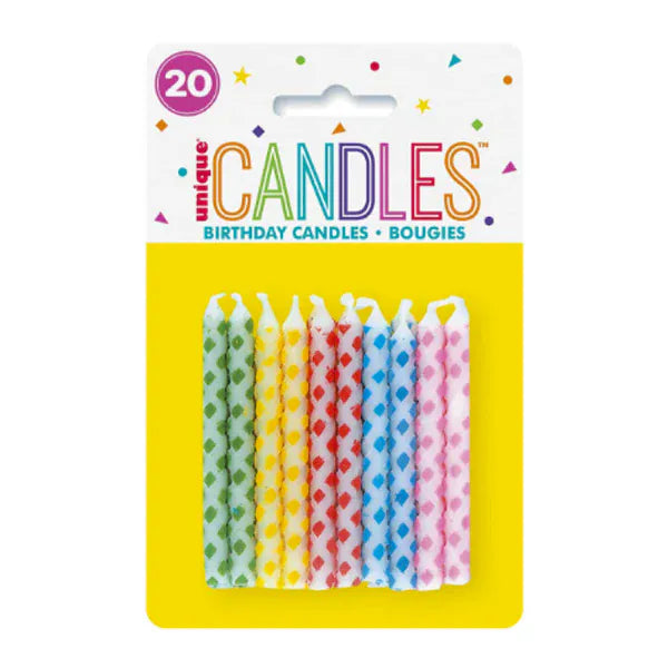 MIA Food Service UNIQUE DIAMOND DOT CANDLES 20EA UNIQUE DIAMOND DOT CANDLES 20EA