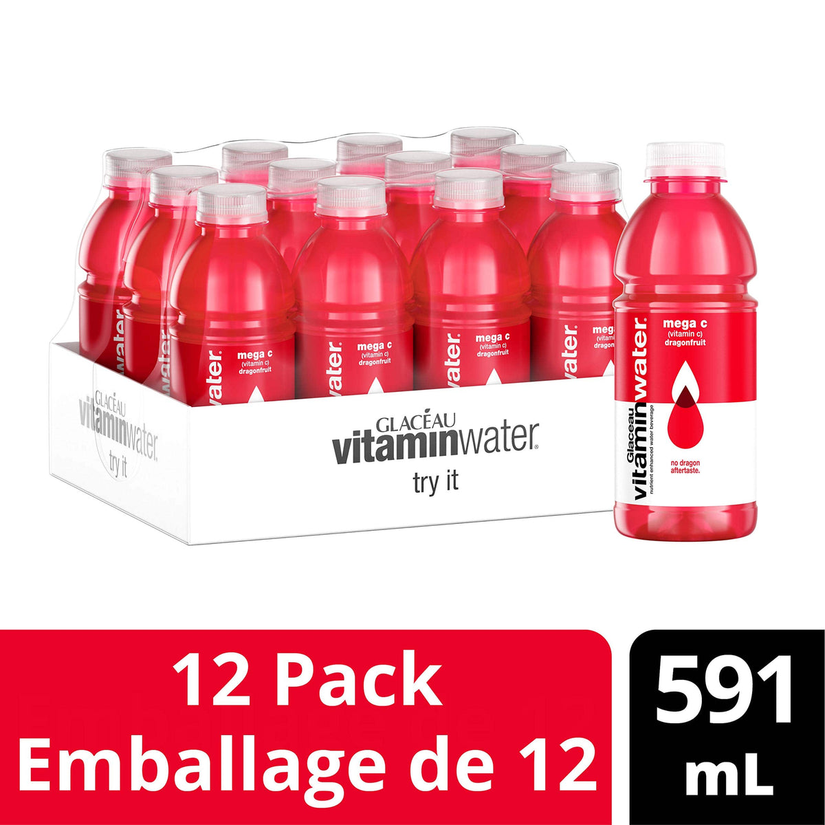 MIA Food Service VITAMIN WATER MEGA C 12X591ML VITAMIN WATER MEGA C 12X591ML