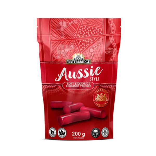 WATERBRIDGE SOFT STRAWBERRY LIQUORICE AUSSIE STYLE 200GR