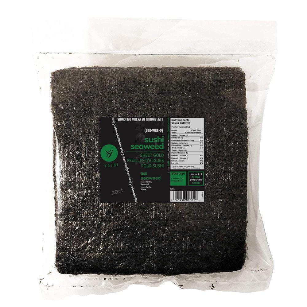 MIA Food Service YOSHI SUSHI SEAWEED GOLD SHEETS 50EA YOSHI SUSHI SEAWEED GOLD SHEETS 50EA