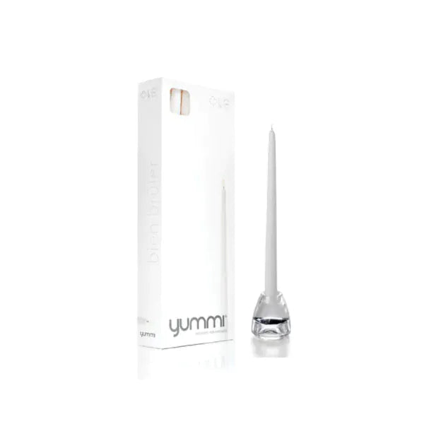 MIA Food Service YUMMI WHITE TAPER CANDLES 12" 6X12EA YUMMI WHITE TAPER CANDLES 12" 6X12EA
