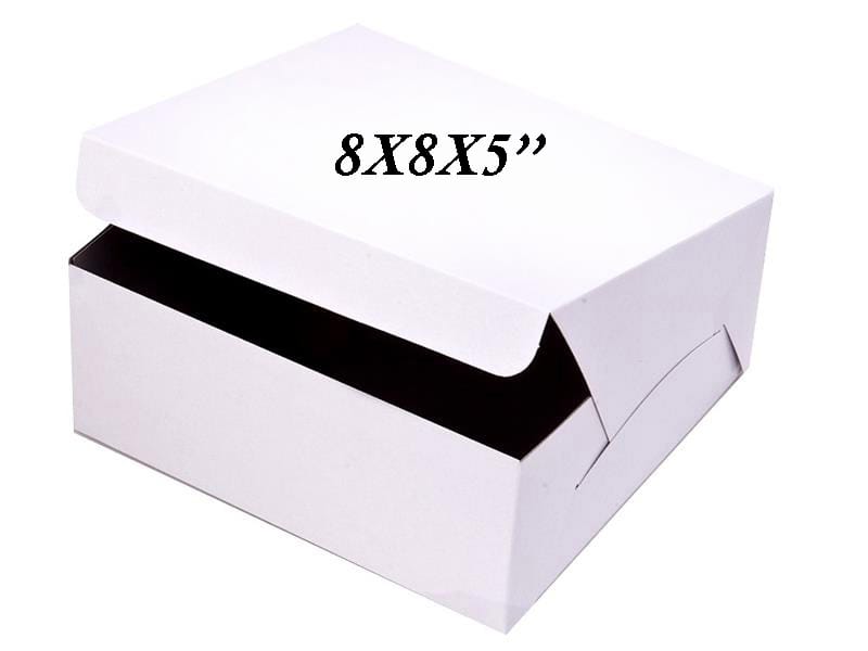 MIA Food Service 8X8X5 CAKE BOXES 100EA 8X8X5 CAKE BOXES 100EA