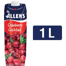 ALLENS CRANBERRY COCKTAIL JUICE 1L