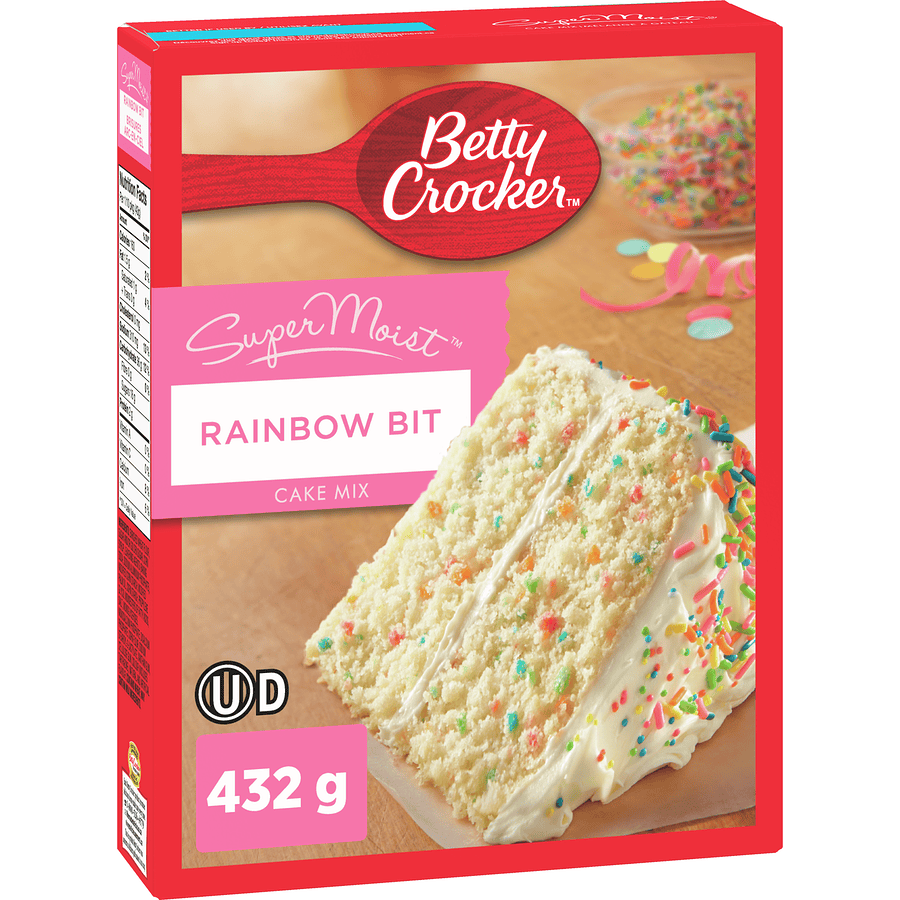 MIA Food Service BETTY CROCKER SUPER MOIST RAINBOW CAKE MIX 432GR BETTY CROCKER SUPER MOIST RAINBOW CAKE MIX 432GR