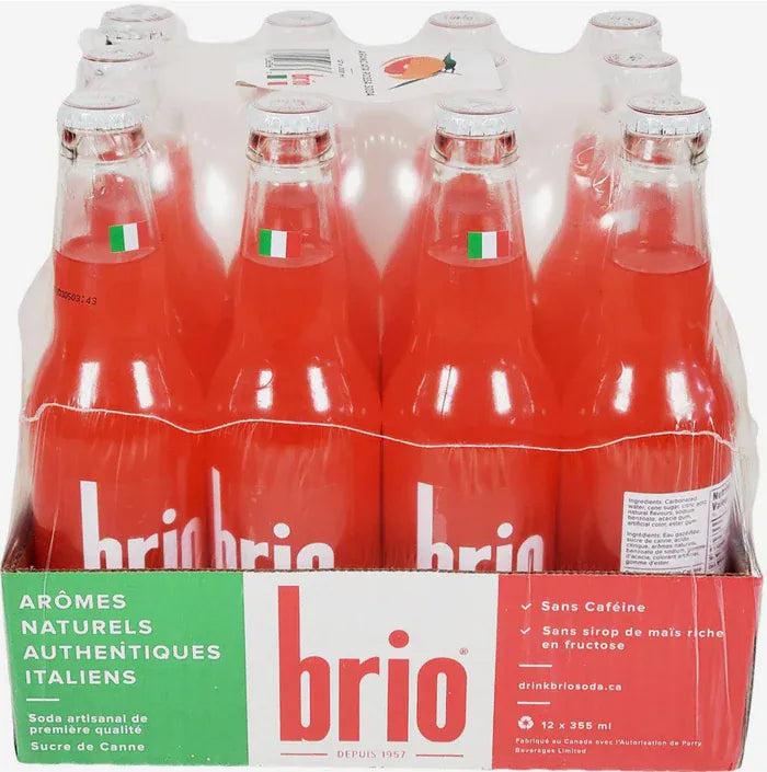 MIA Food Service BRIO ROSSA ARANCIATA SODA GLASS 12X355ML BRIO ROSSA ARANCIATA SODA GLASS 12X355ML