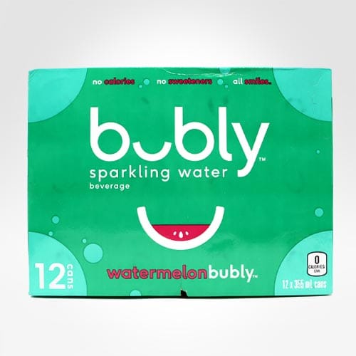 Mia Food Service BUBLY WATERMELON SPARKLING WATER CANS 12X355ML BUBLY WATERMELON SPARKLING WATER CANS 12X355ML