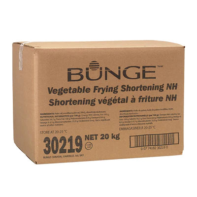 BUNGE VEGETABLE FRYING SHORTENING NH 20KG