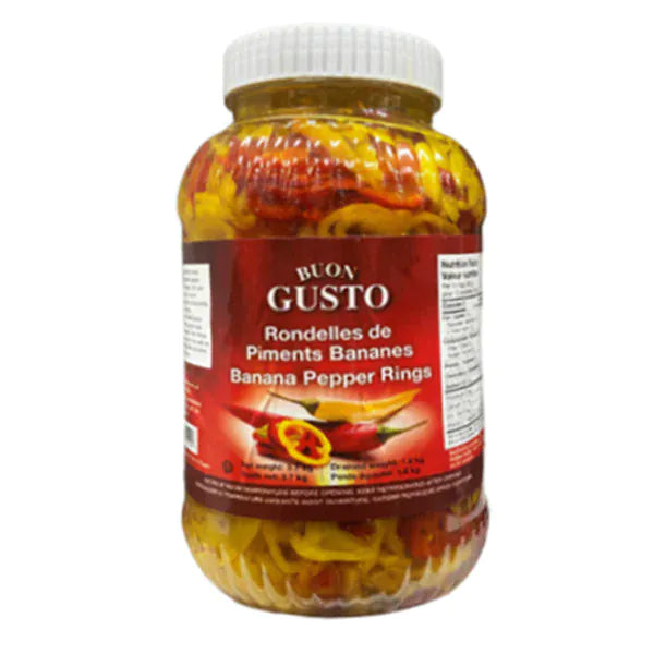 MIA Food Service BUON GUSTO HOT BANANA PEPPER RINGS 4L BUON GUSTO HOT BANANA PEPPER RINGS 4L