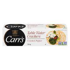 MIA Food Service CARRS TABLE WATER CRACKERS WITH CRACKED PEPPER 125GR CARRS TABLE WATER CRACKERS WITH CRACKED PEPPER 125GR