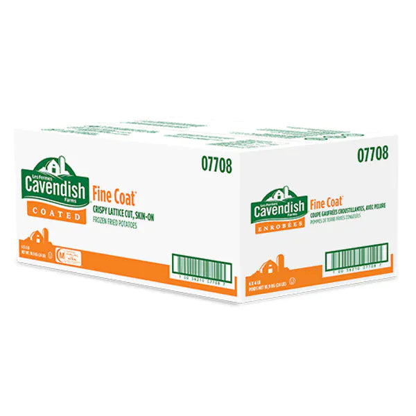 MIA Food Service CAVENDISH FINE COAT LATTICE CUT SKIN ON FRIES 6X4LB CAVENDISH FINE COAT LATTICE CUT SKIN ON FRIES 6X4LB